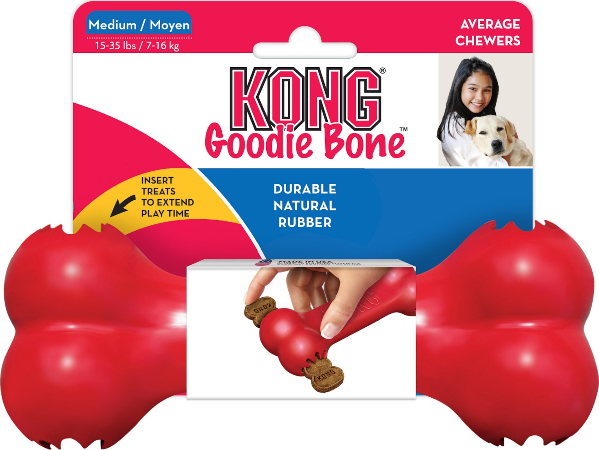 Kong hondenspeelgoed Goodie Bone - Huisdierplezier