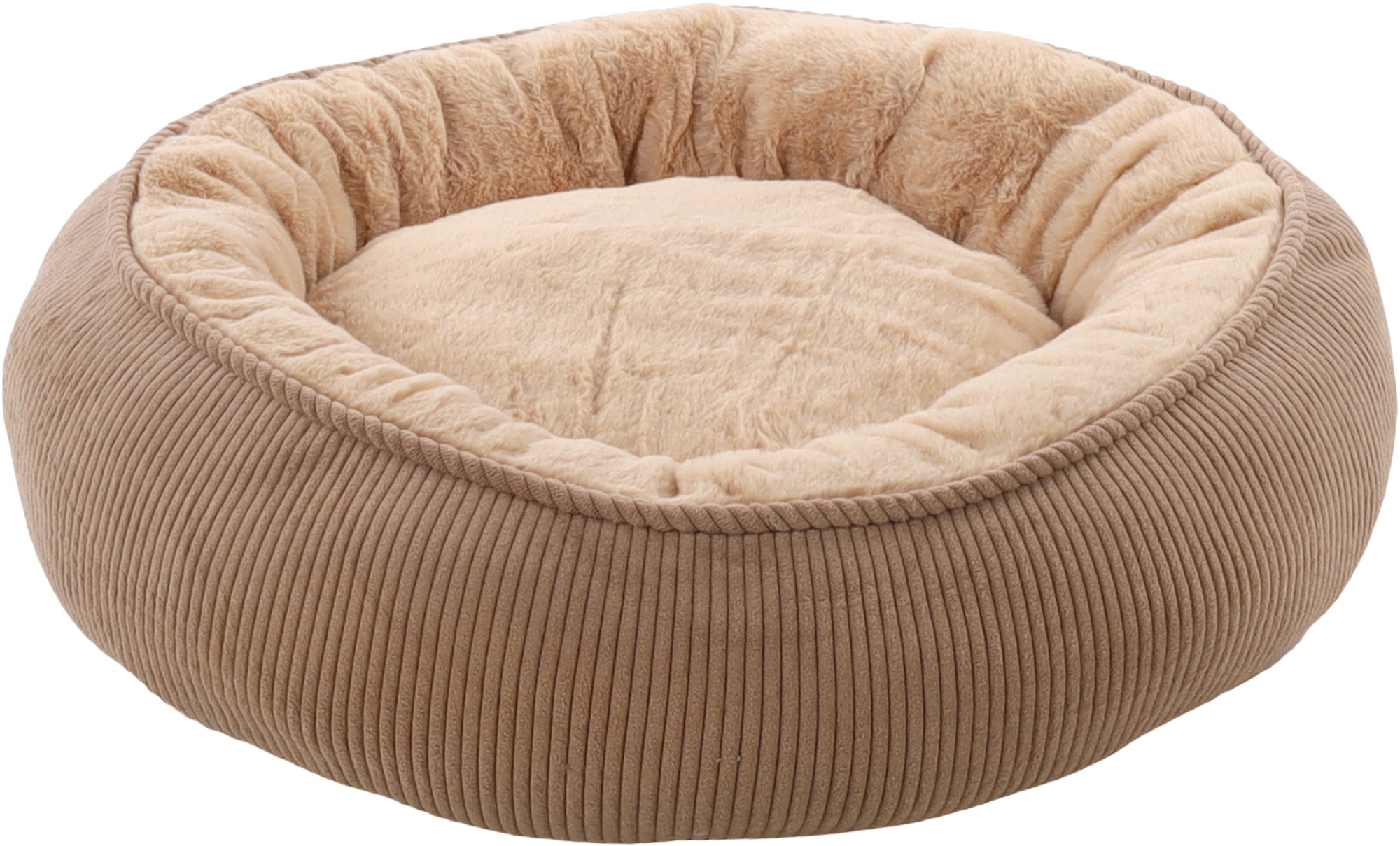 Colette Donut kattenmand rond taupe - Huisdierplezier