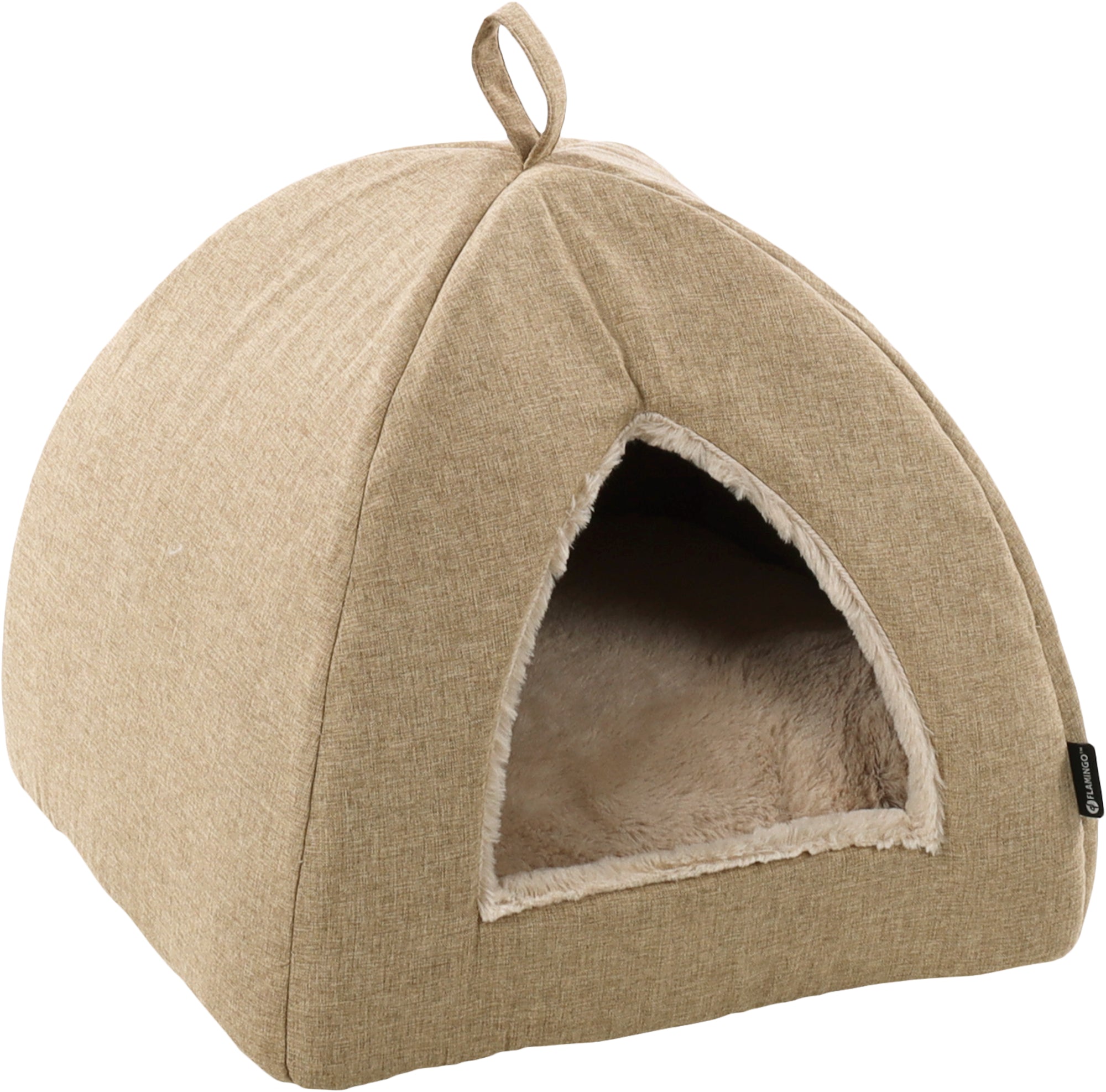 Kattenmand huisje Iglo Isidoor beige - Huisdierplezier